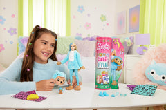 Barbie Cutie Reveal doll in dog-as-frog costume for playful adventures and color-change moments
