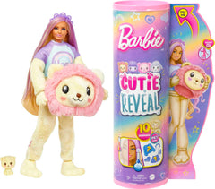 Barbie Cutie Reveal doll in plush lion costume for imaginative play