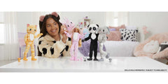 Barbie Cutie Reveal doll wearing reversible costume and fleece jacket
