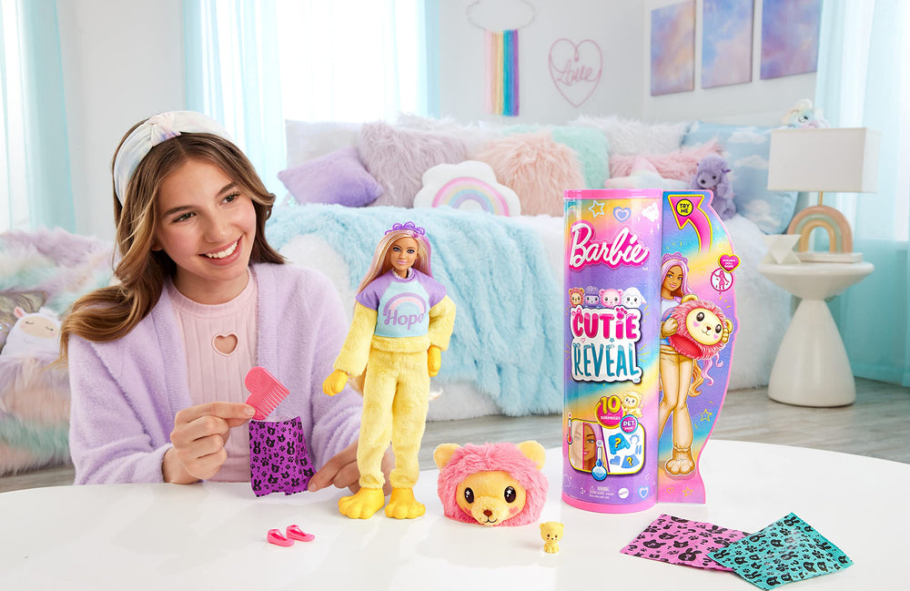 Barbie Cutie Reveal with Hope tee highlighting inspirational messaging