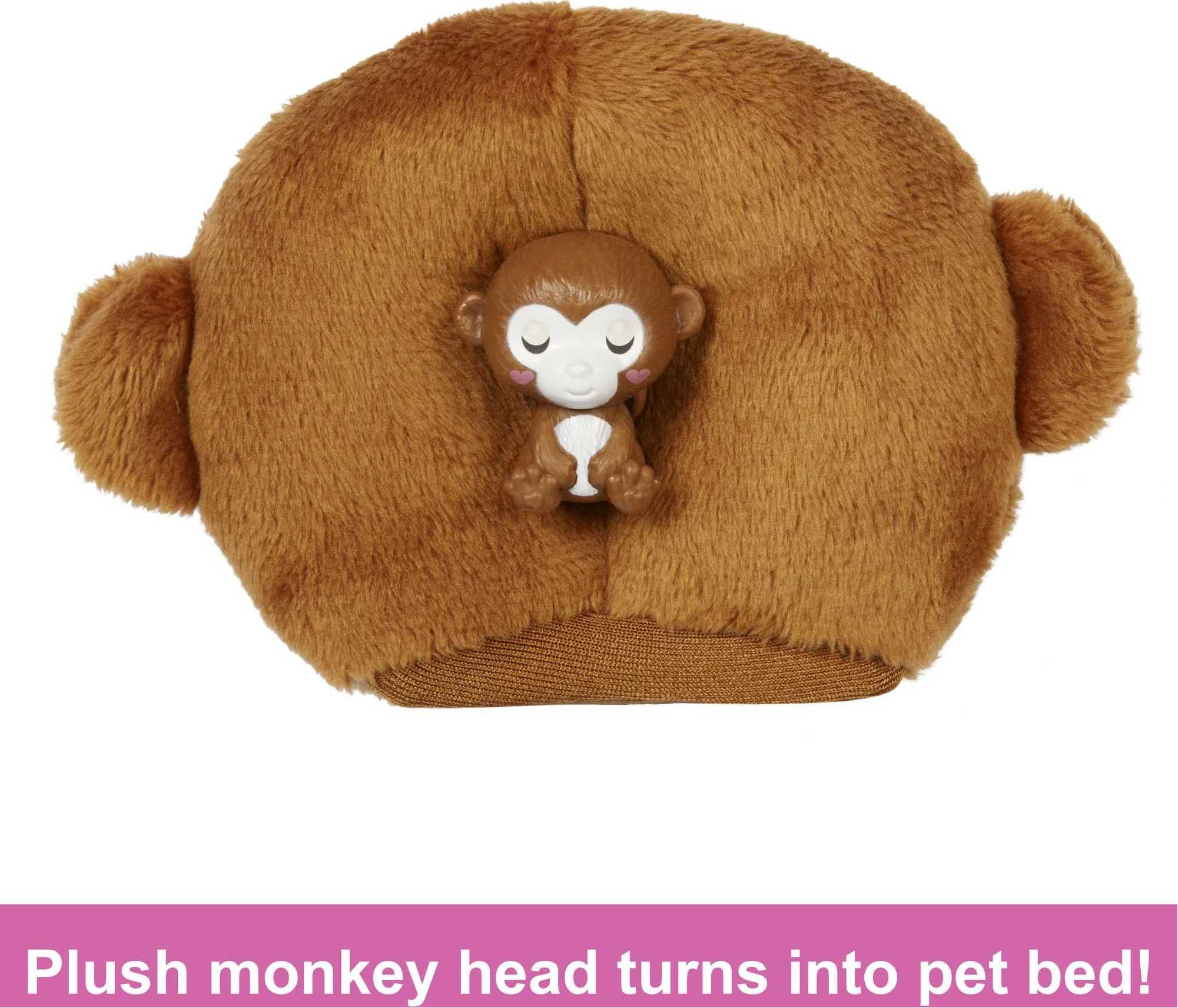 Barbie Cutie Reveal Jungle mini pet bed creates a cute companion space
