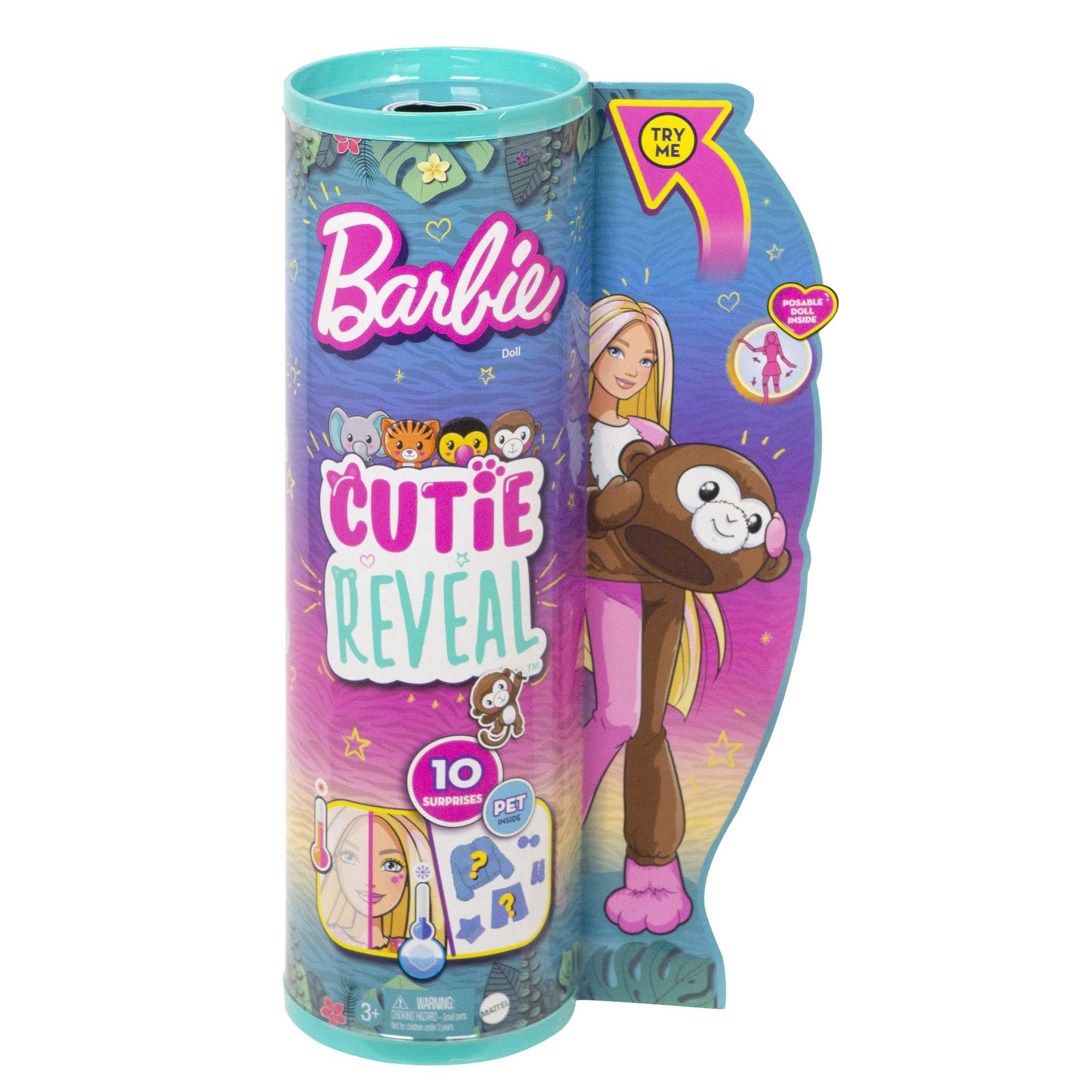 Barbie Cutie Reveal Jungle surprises and accessories invite fashion play