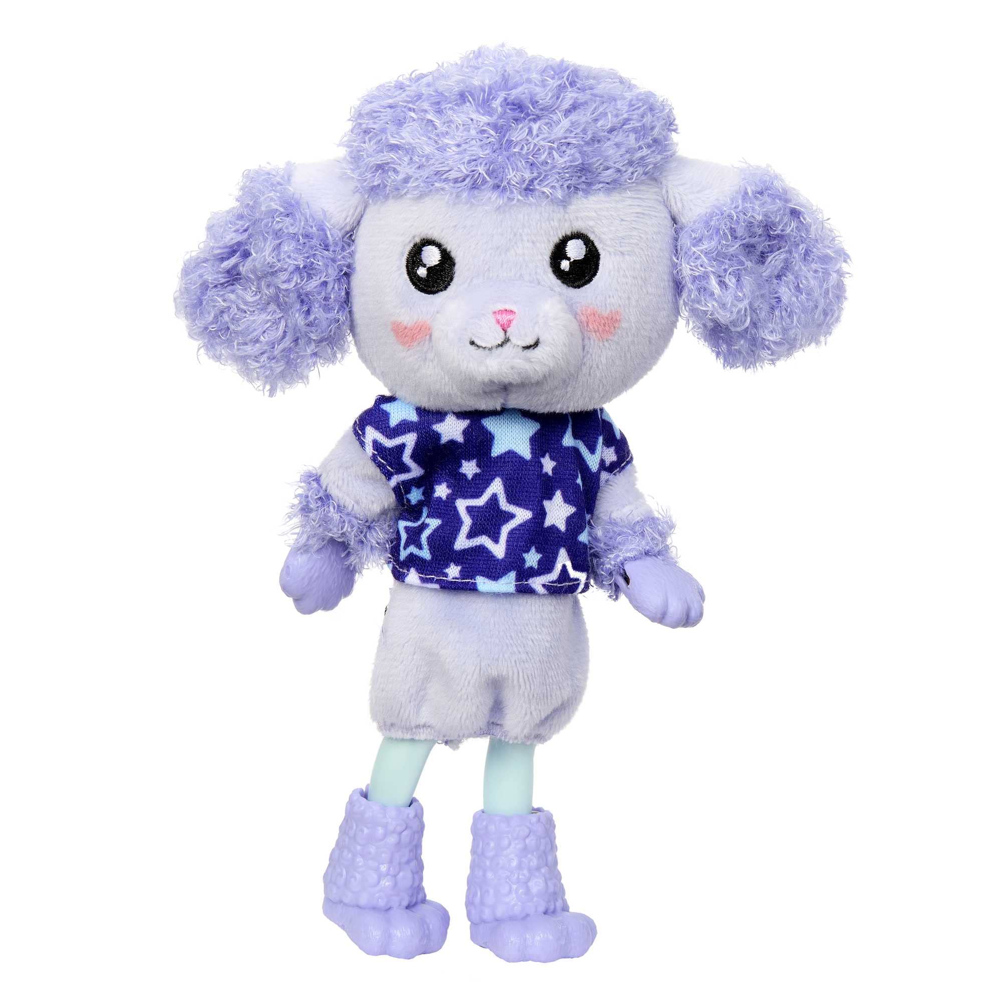 Barbie Cutie Reveal costume top becomes a pet bed for the mini poodle.