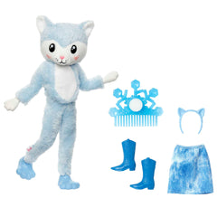 Reversible costume top becomes a cozy fleece jacket for Barbie play.