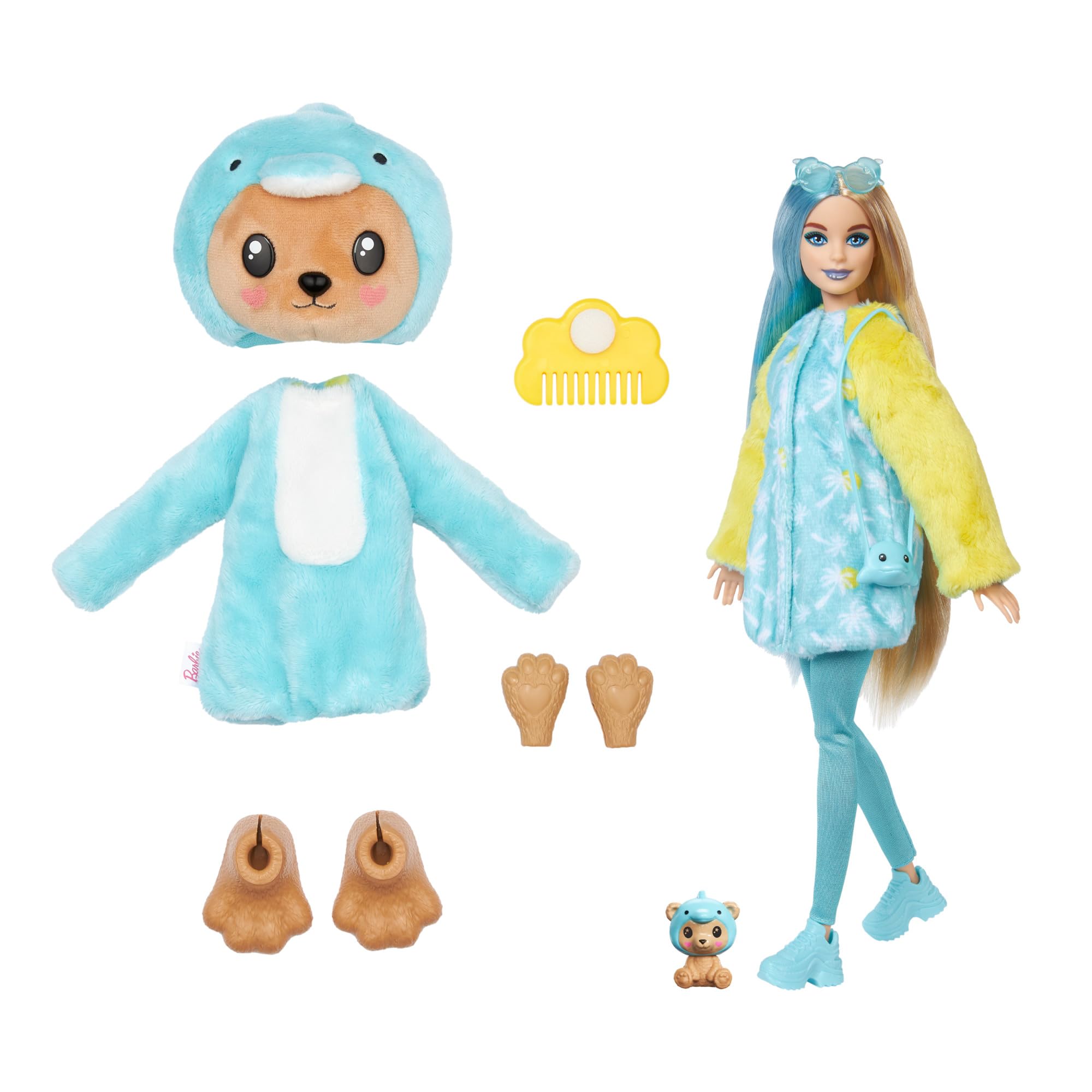 Barbie Cutie Reveal unboxing kit with 10 surprises and collectable accessories