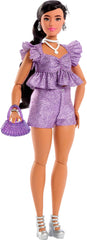Barbie Deluxe Style Doll beaded purse with silver strap for coordinated outfits.