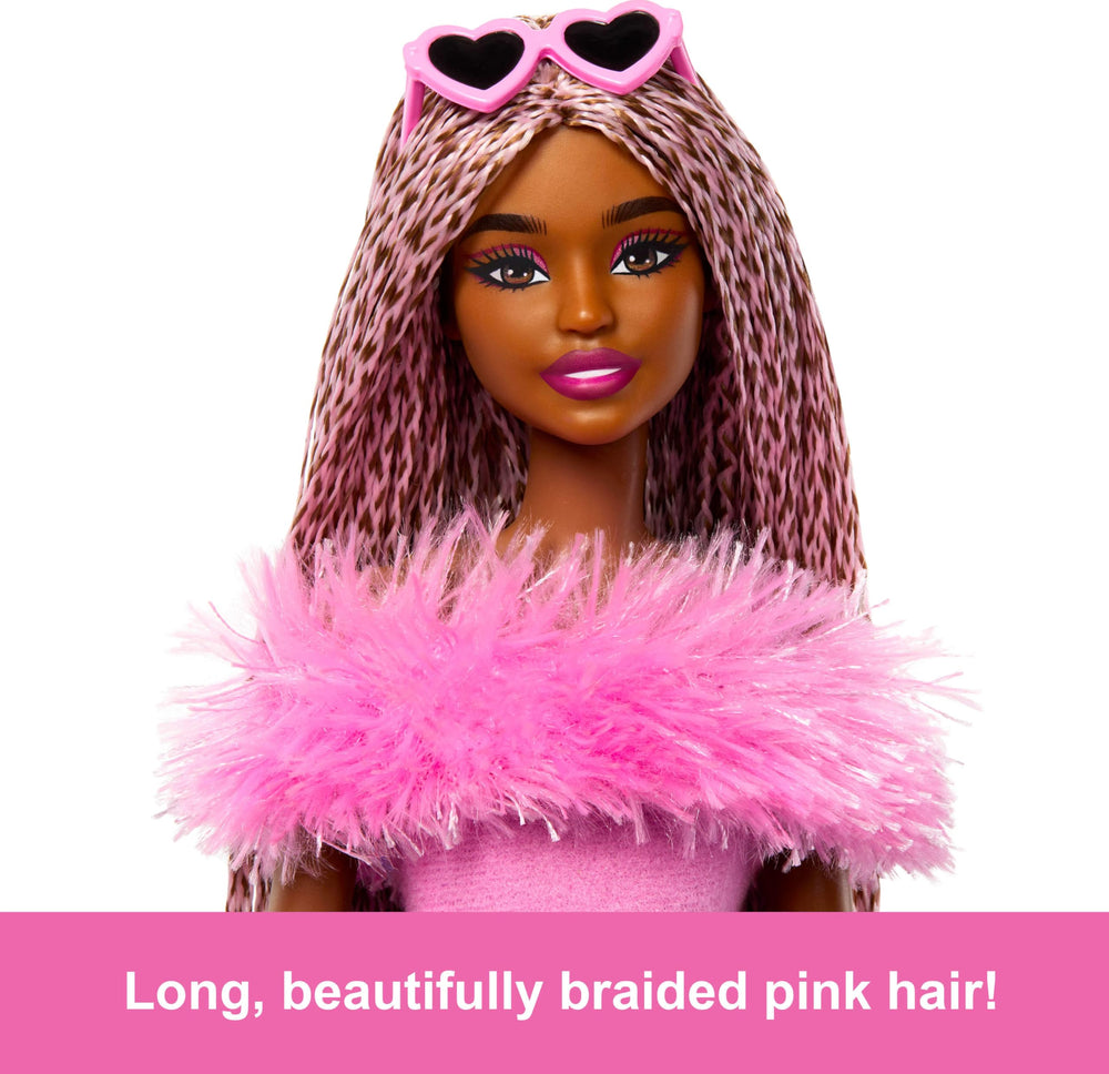 Barbie Deluxe Style doll with furry collar detail boosts dramatic storytelling.