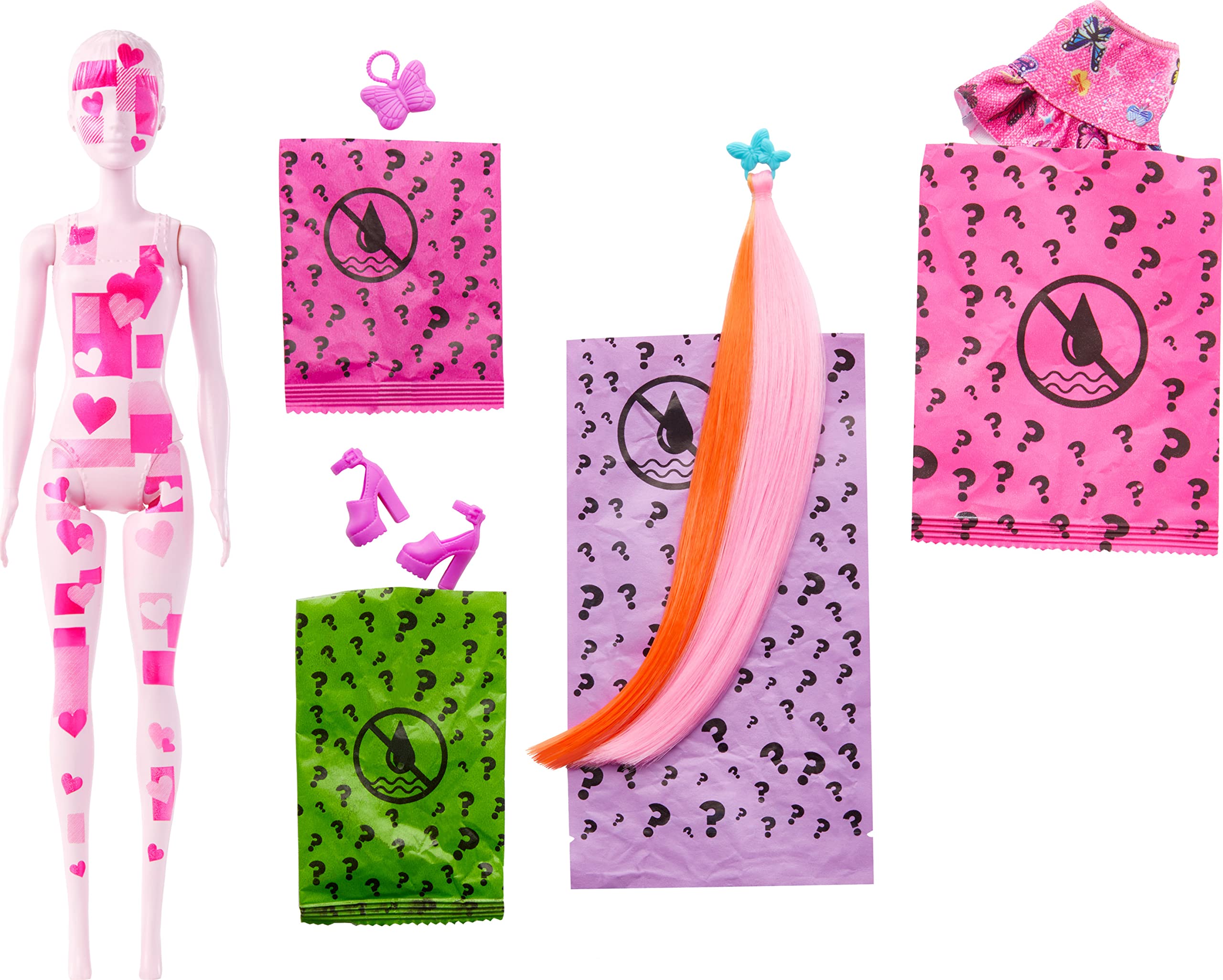 Barbie Color Reveal denim patchwork skirt helps create complete outfits.
