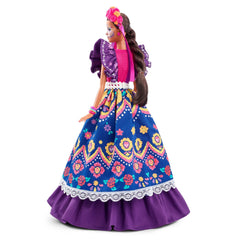 Barbie Día De Muertos streaming ribbons detail adds motion to the display.
