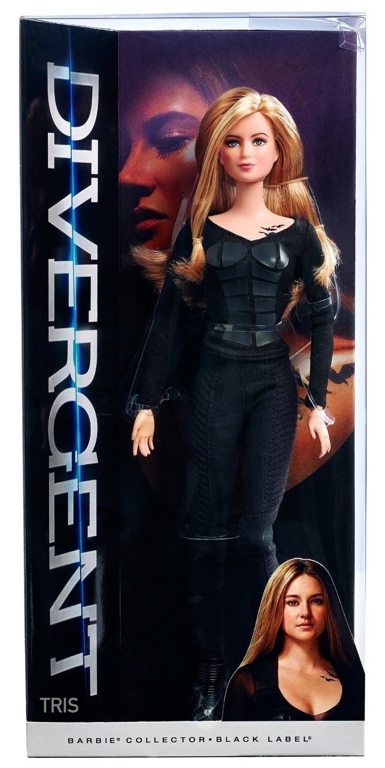 Barbie Divergent Tris doll in Dauntless outfit with leather-style panels