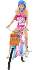 Barbie romper with ruffles and rainbow heart print.