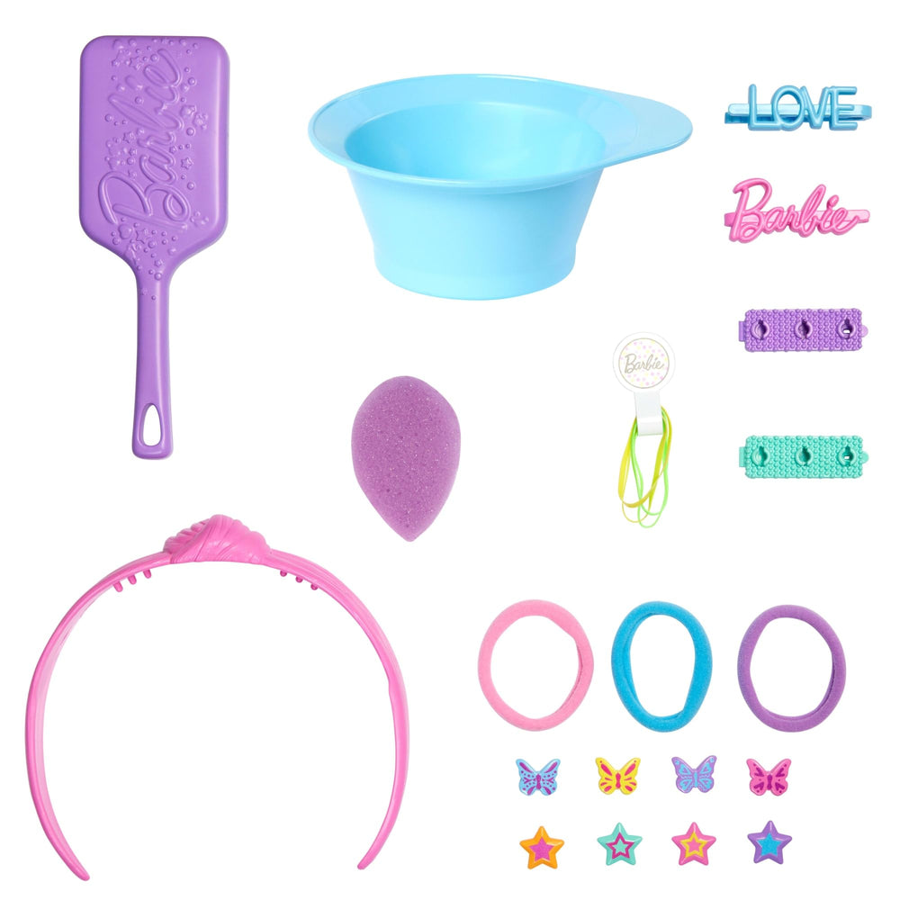 Includes brush and accessories to create multiple hairstyles at home.