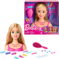 Barbie Styling Head with blond hair ideal for practice styling sessions