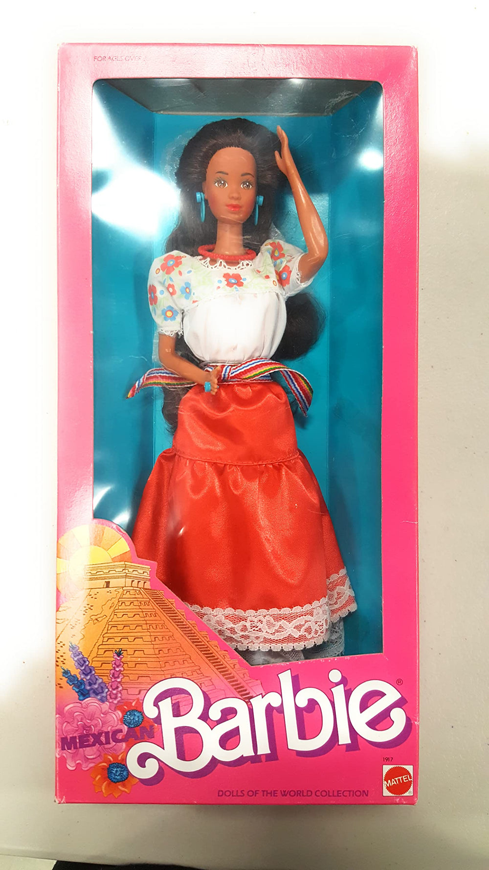 Barbie Mexican DOTW 1988 front view, ideal for display and collection.