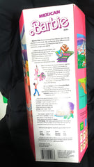 Barbie Mexican DOTW 1988 outfit detail, shows vibrant belt colors for dioramas.