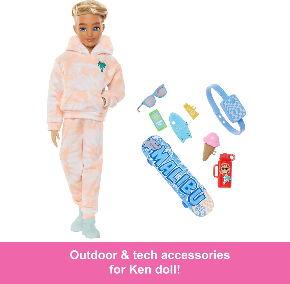 Ken skateboard accessory for dynamic outdoor scenes and playtime.