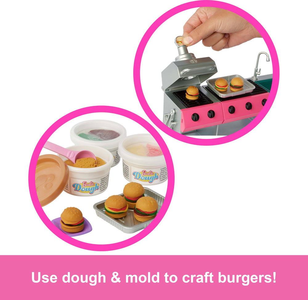 Barbie Dream Camper BBQ grill with color-change play feature