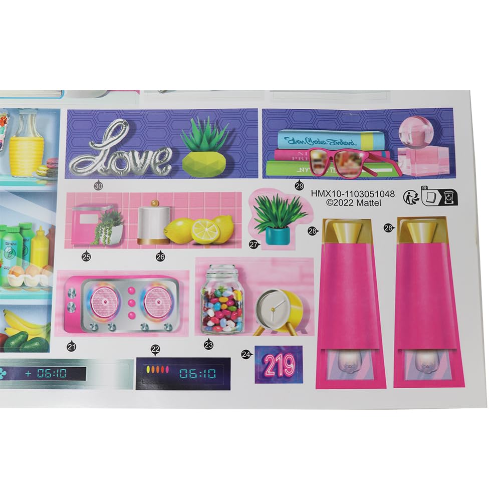 Barbie Dreamhouse HMX10 label kit ready for a quick refresh.