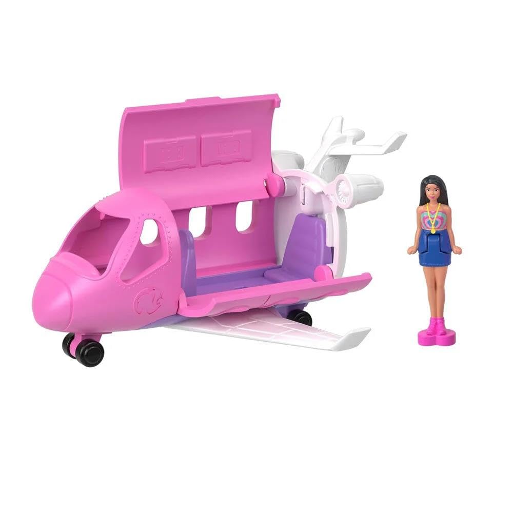 Barbie DreamPlane interior opens to fit pilot and passenger storytelling.