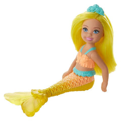 Barbie Dreamtopia Chelsea Mermaid yellow bodice for vibrant pretend play.