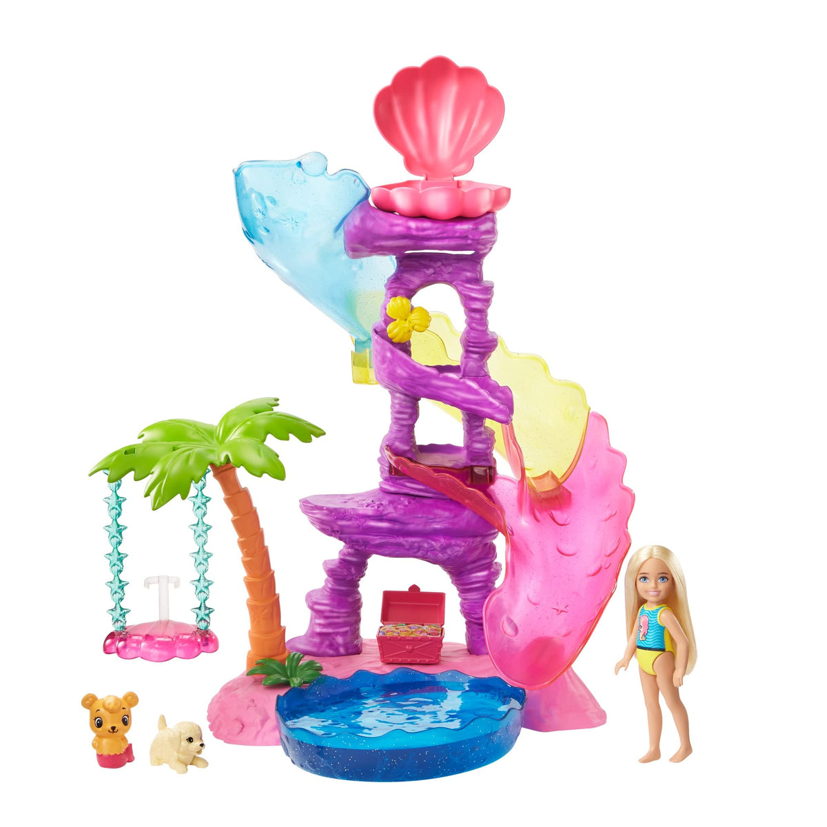 Barbie Dreamtopia Chelsea water lagoon pool scene for imaginative water play
