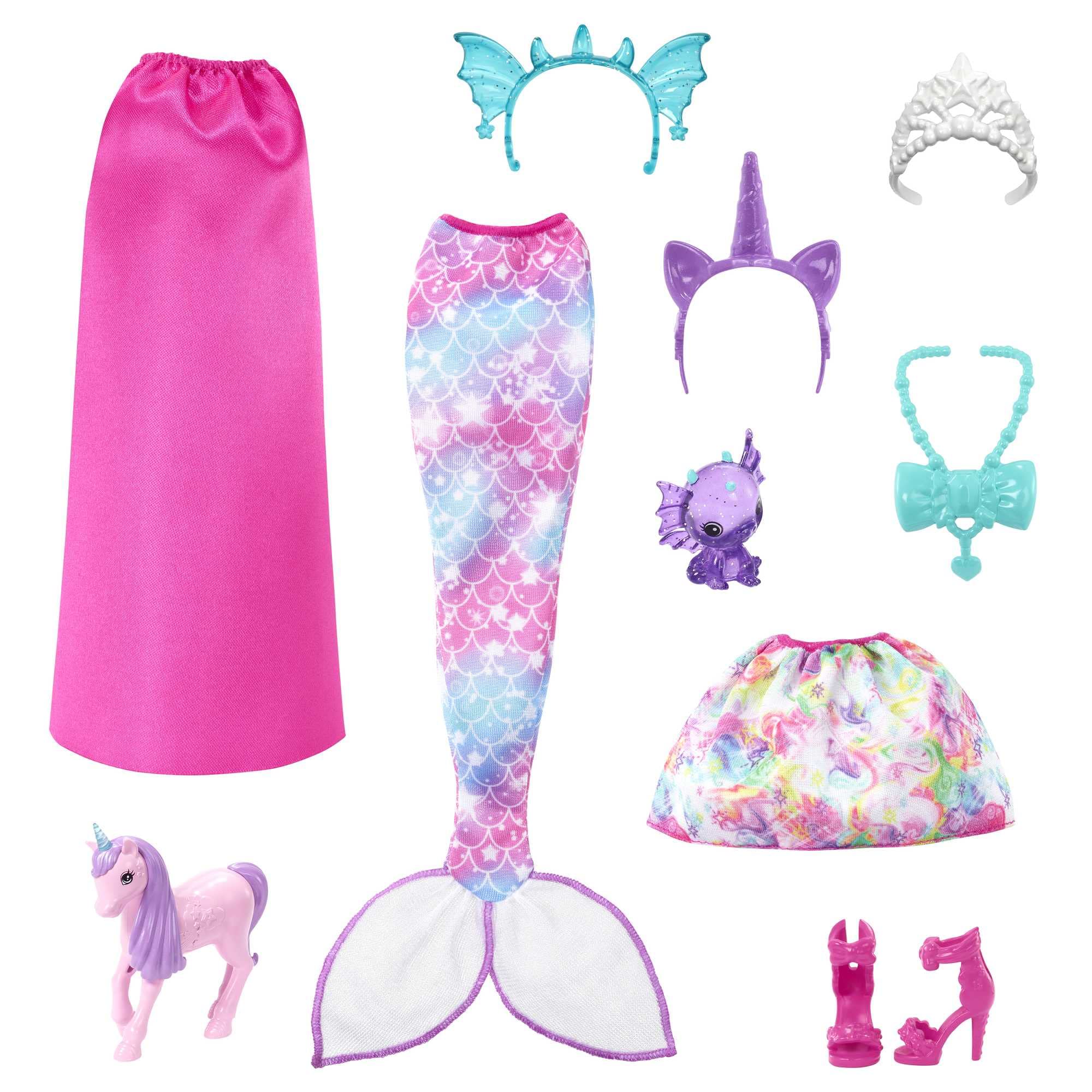 Barbie Dreamtopia baby dragon and unicorn figures boost play narratives.