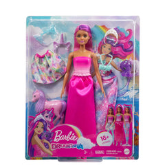 Barbie Dreamtopia doll tiara adds shimmering princess moments.