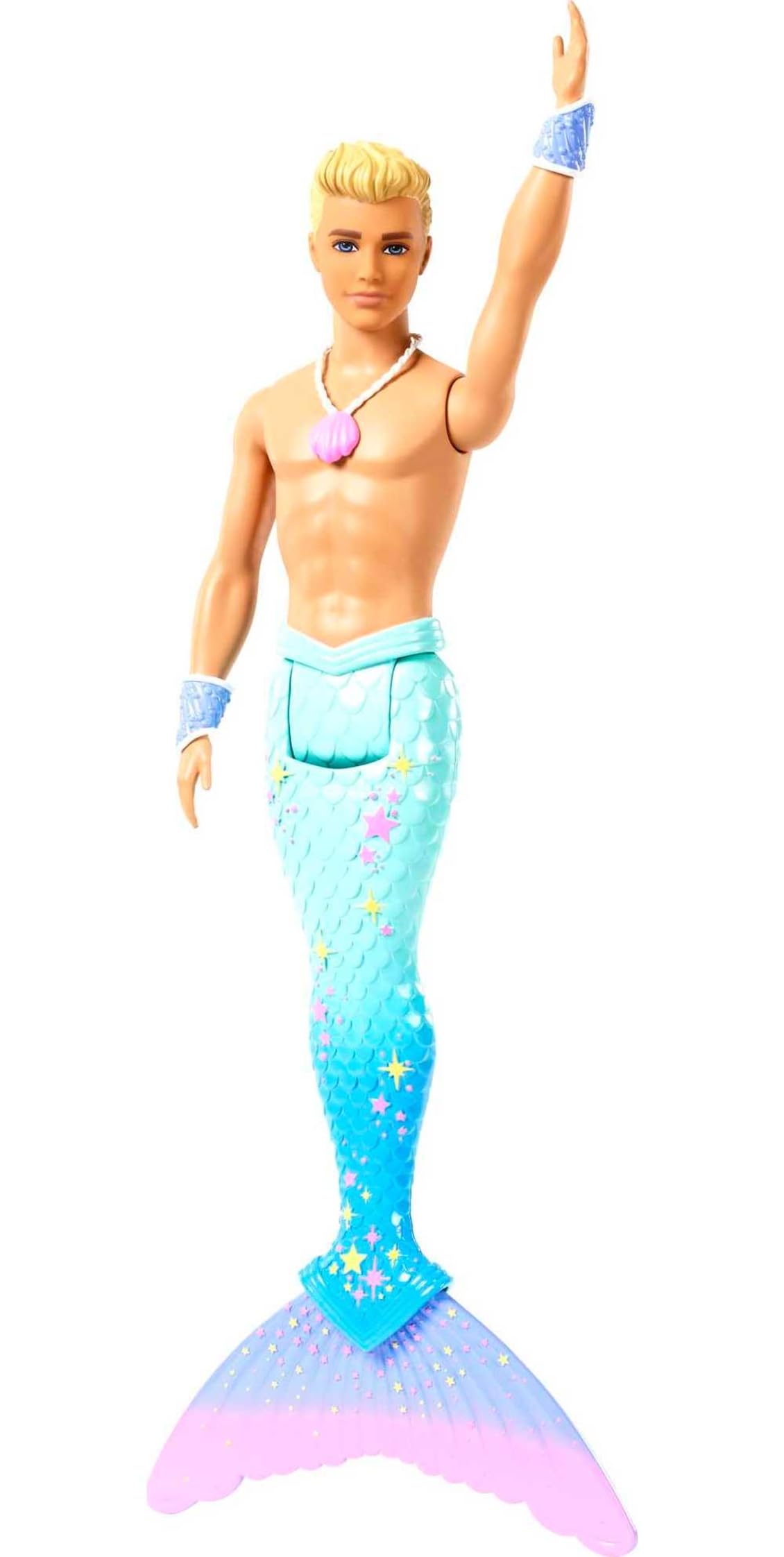 Barbie Dreamtopia Merman Doll waist-bend for swimming pretend play