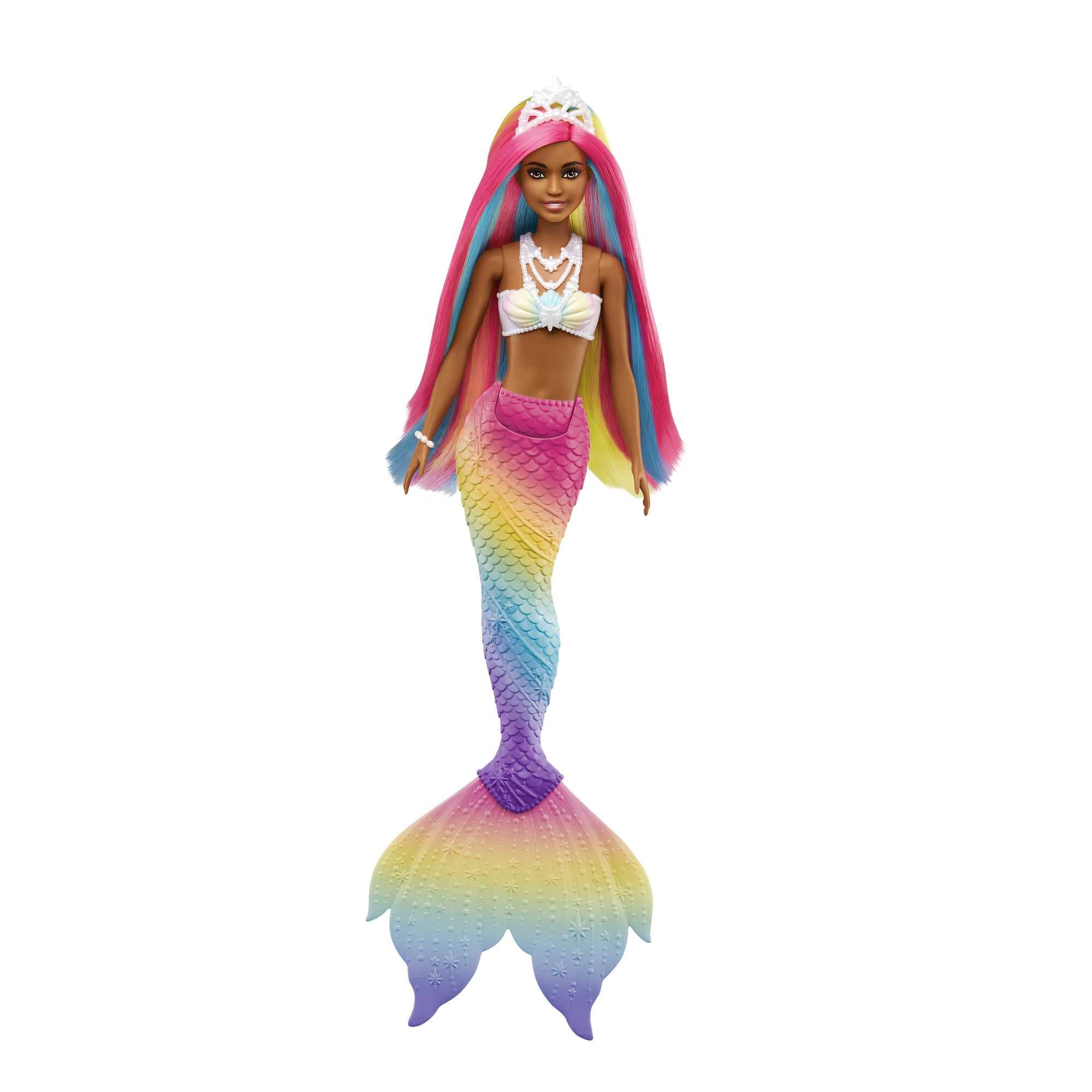 Barbie Dreamtopia Rainbow Magic Mermaid doll hair color-change in warm water