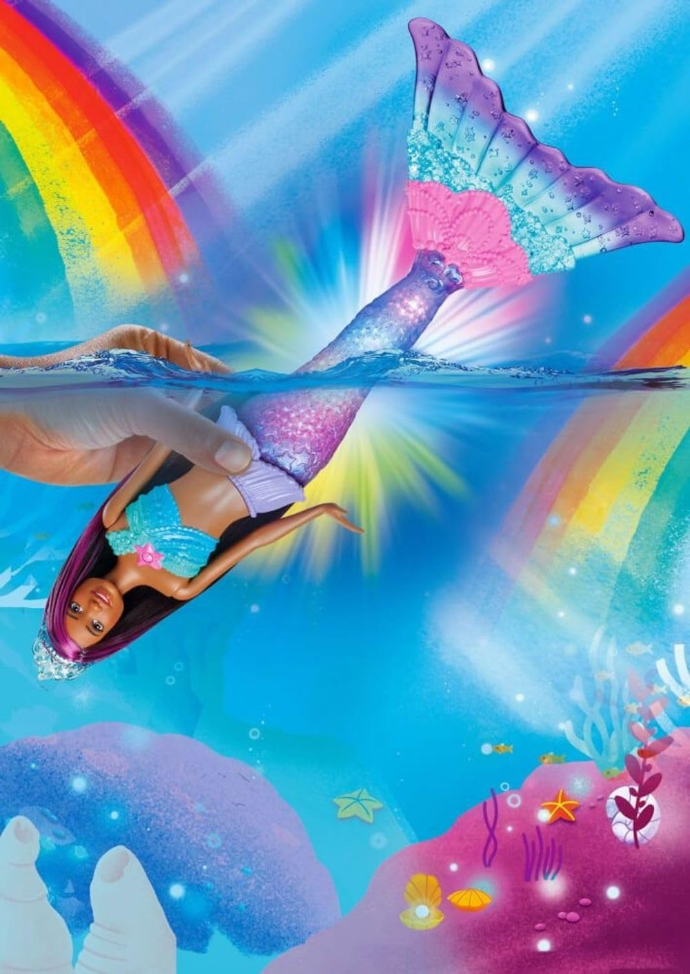 Barbie Dreamtopia royal headband completes the look for imaginative mermaid role-play.