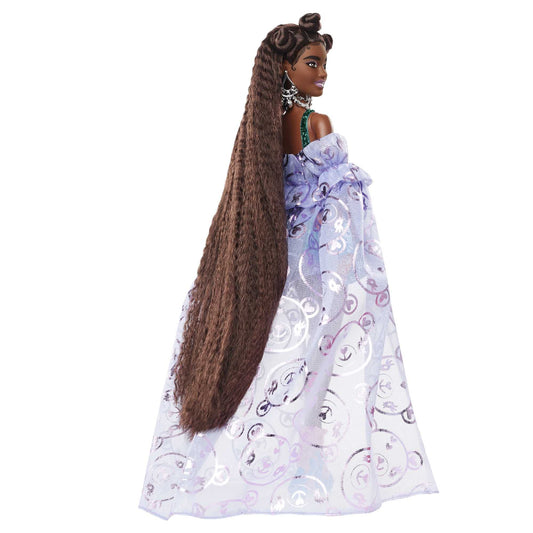 Barbie Extra Fancy doll with crimped bantu-knots hairstyle for bold styling