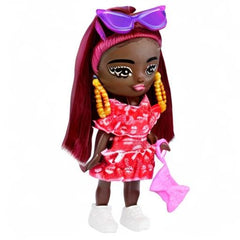 Barbie Extra Mini Minis doll stand included to display her mini fashion moments.