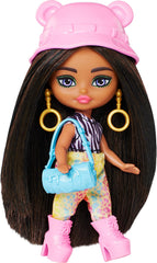 Barbie Extra Mini Minis travel doll in safari outfit ready for imaginative adventures.