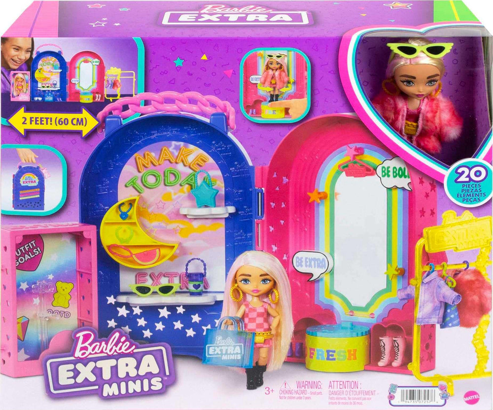 Includes an exclusive Barbie Extra Minis doll to expand storytelling possibilities and display.