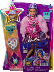 Barbie Extra pet bulldog with a bear-themed beanie boosts storytelling charm.