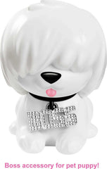 Barbie Extra puppy with sparkly collar fuels pet-play adventures.
