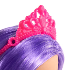 Barbie Fairy Ballerina Purple Hair wings enable aerial play.
