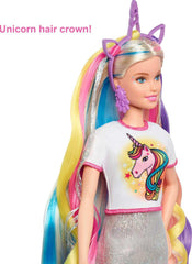 Barbie Fantasy Hair hair bands and clips for versatile hairstyles.