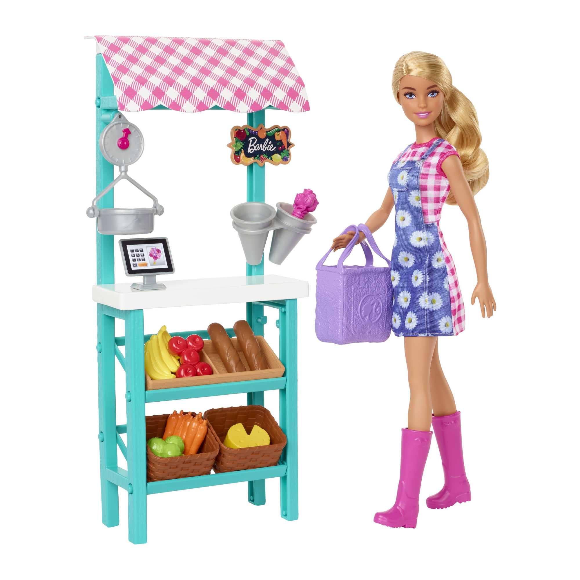 Barbie flower container adds color and display for sale items