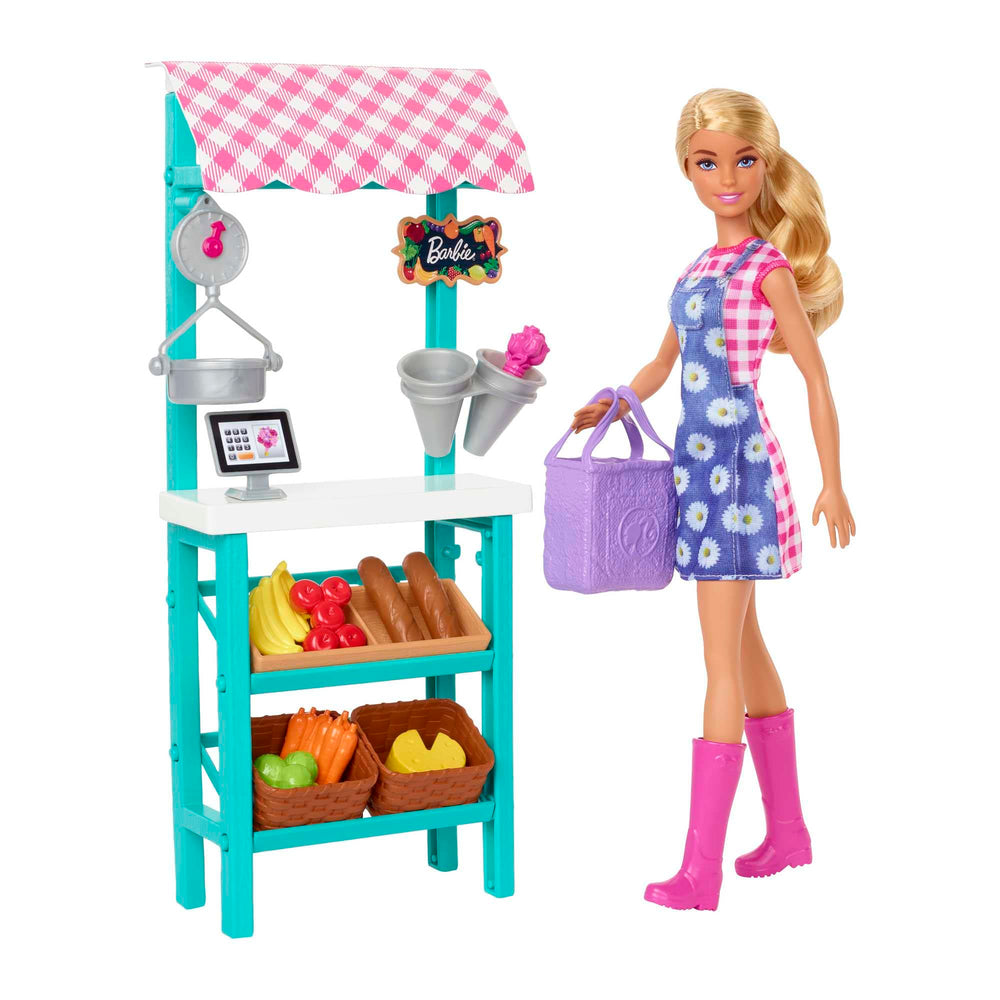 Barbie flower container adds color and display for sale items