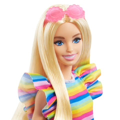 Barbie Fashionistas 197 yellow platform heels add bold, vibrant styling for play.