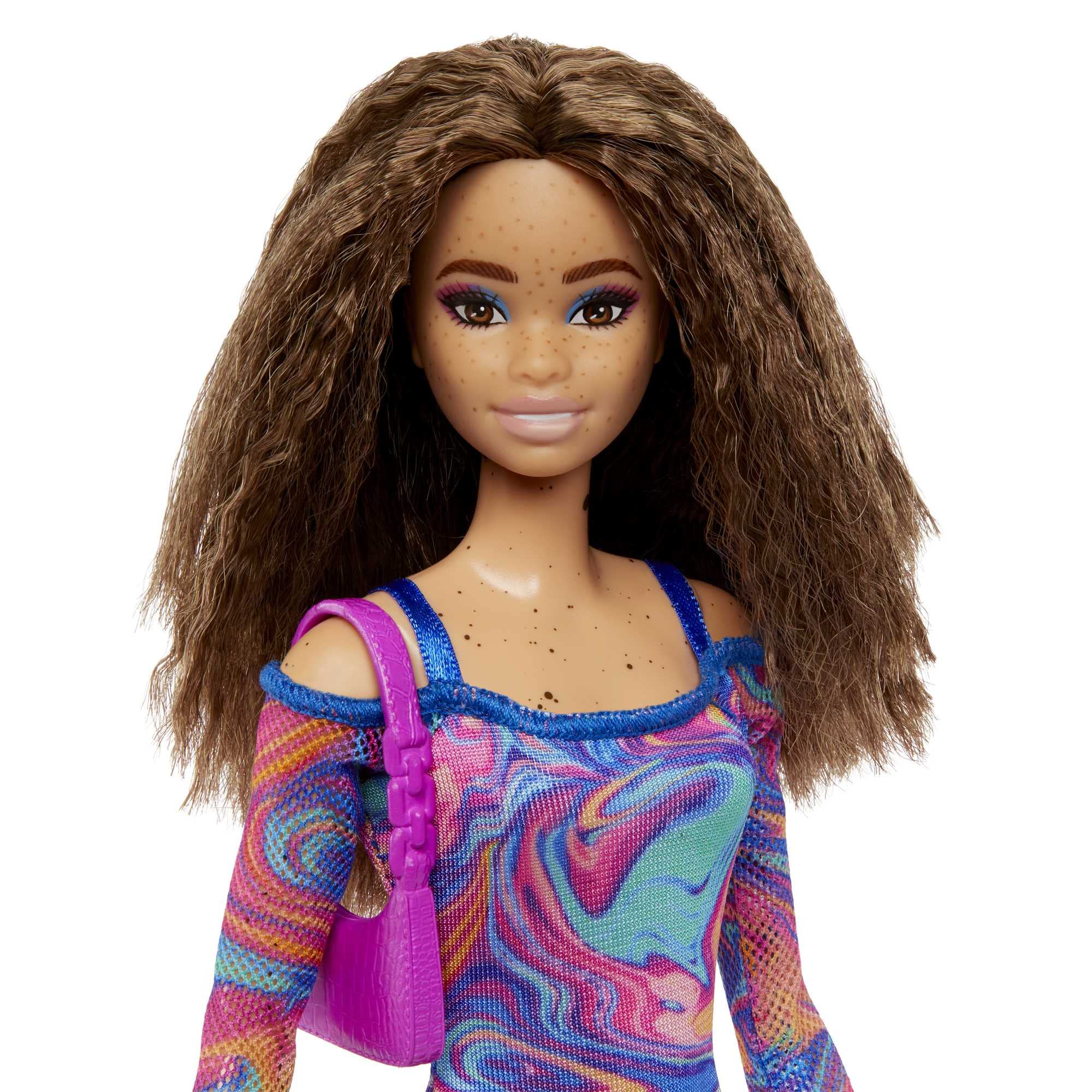 Barbie Fashionistas 206 green mules add a pop of color for trendy outfits.