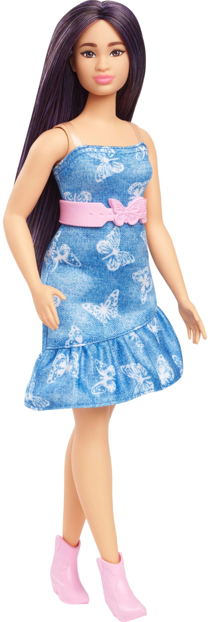 Barbie Fashionistas 231 with purple hair showcases bold, imaginative play and storytelling possibilities.