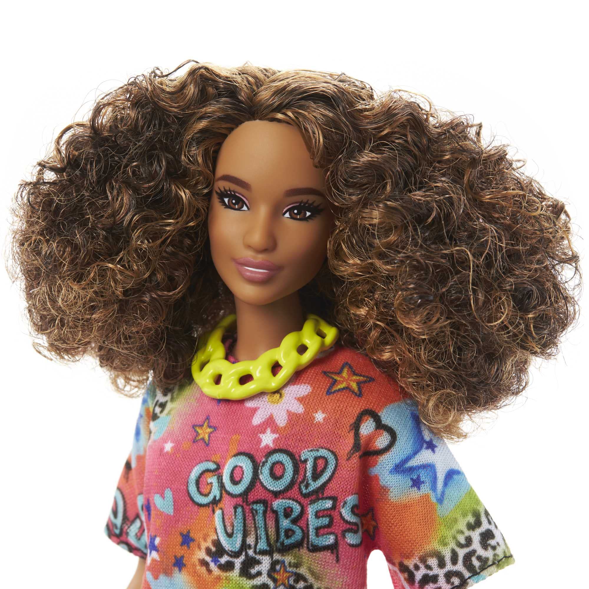 Barbie Fashionistas 201 neon necklace adds bright, on-trend accessorizing.
