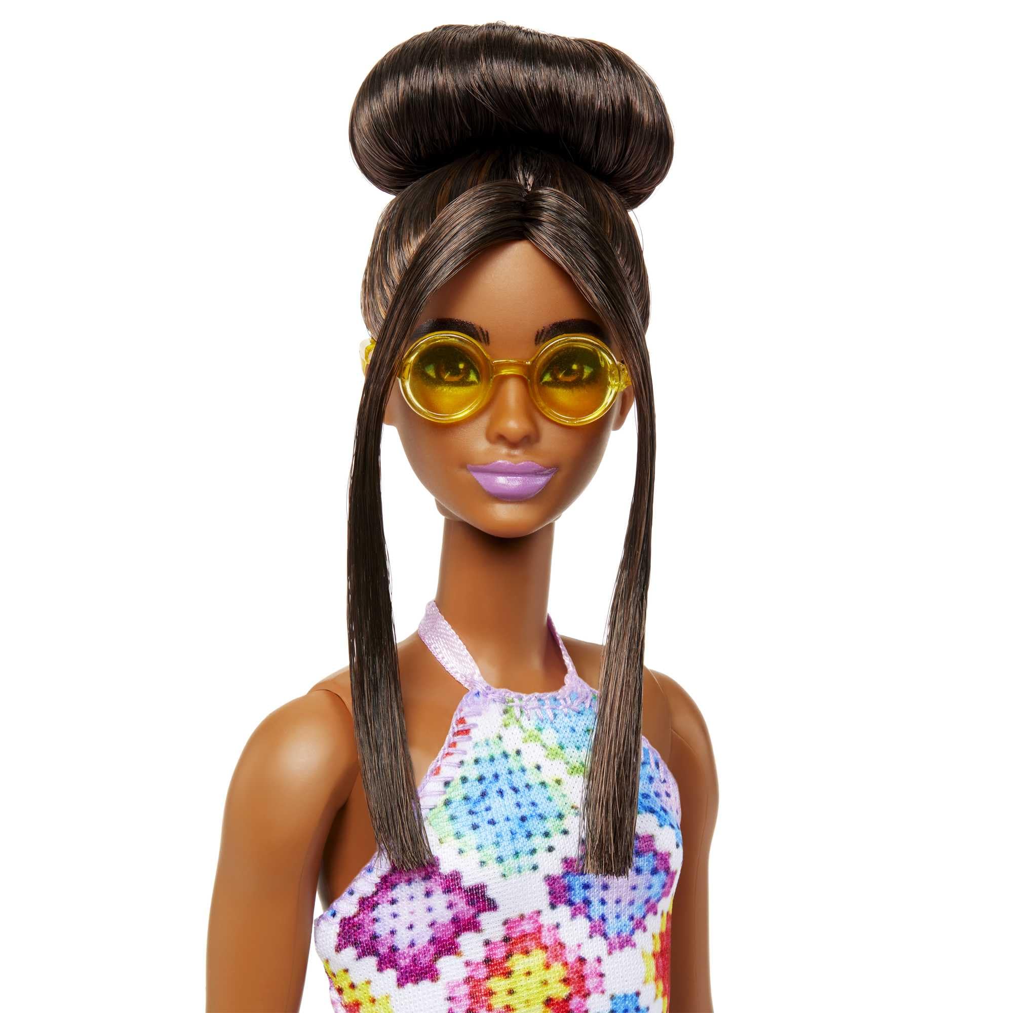 Barbie Fashionistas #210 colorfully patterned dress sparks creative storytelling and sunny days.