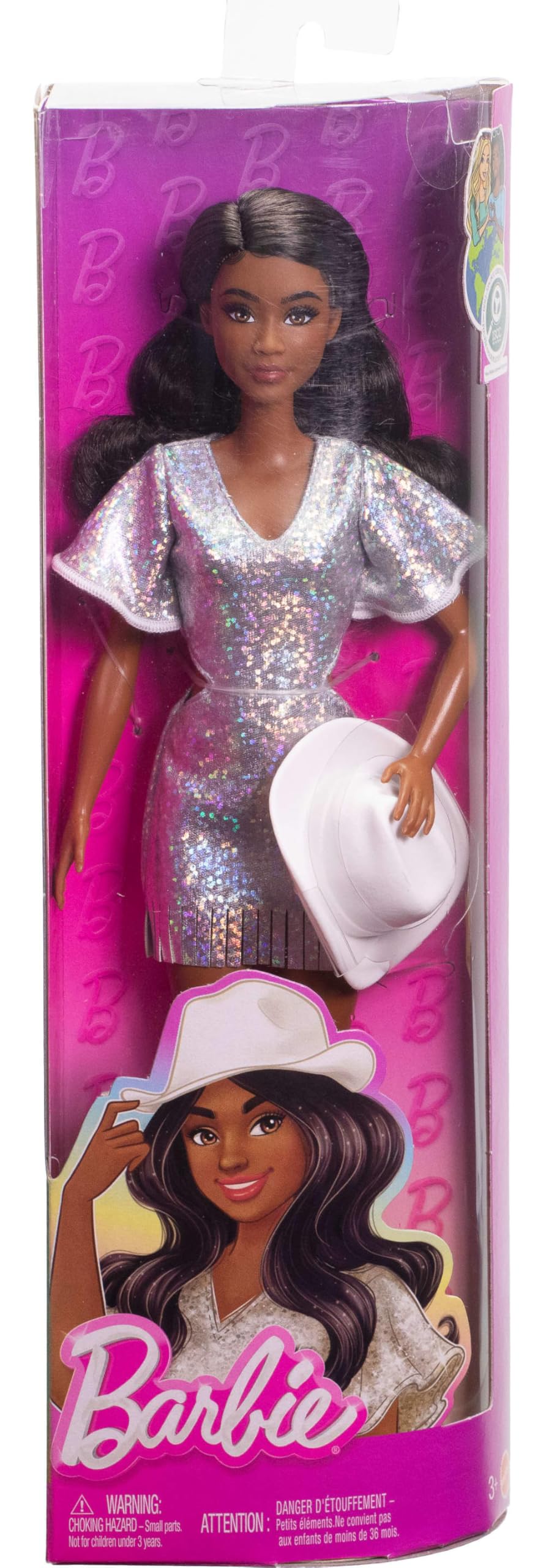 This diverse Barbie Fashionistas figure supports imaginative storytelling with friends.