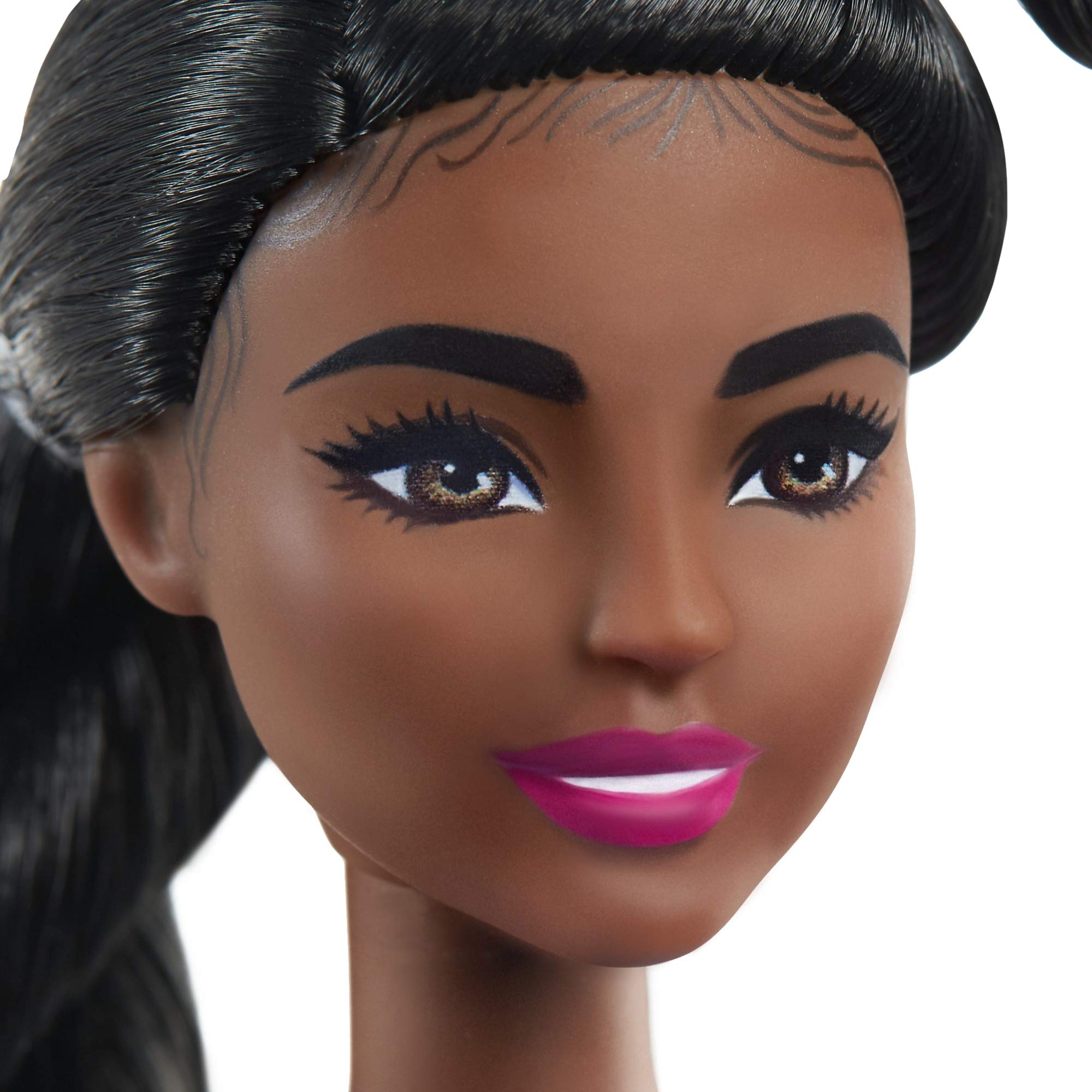 Barbie Fashionistas doll in blue star-print dress sparks creative dress-up storytelling.