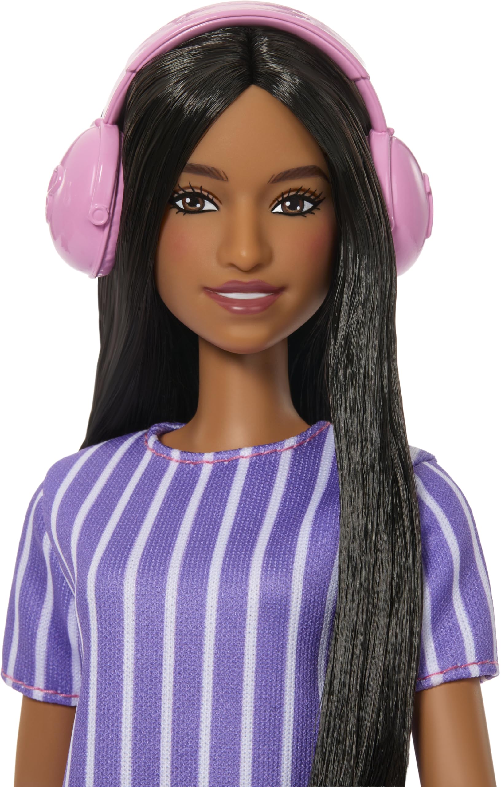 Barbie Fashionistas doll 245 holding a working fidget spinner for on-the-go focus