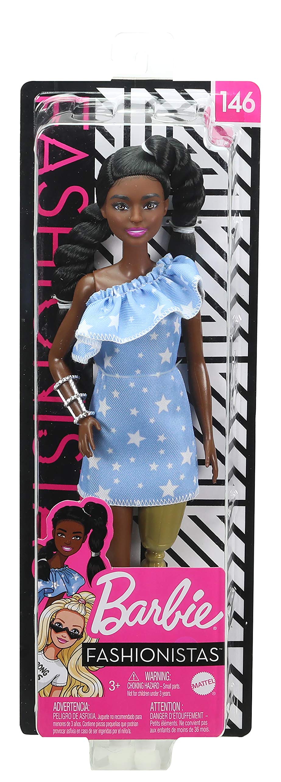 Barbie Fashionistas flat shoes help stable posing during imaginative play.