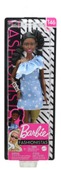 Barbie Fashionistas flat shoes help stable posing during imaginative play.